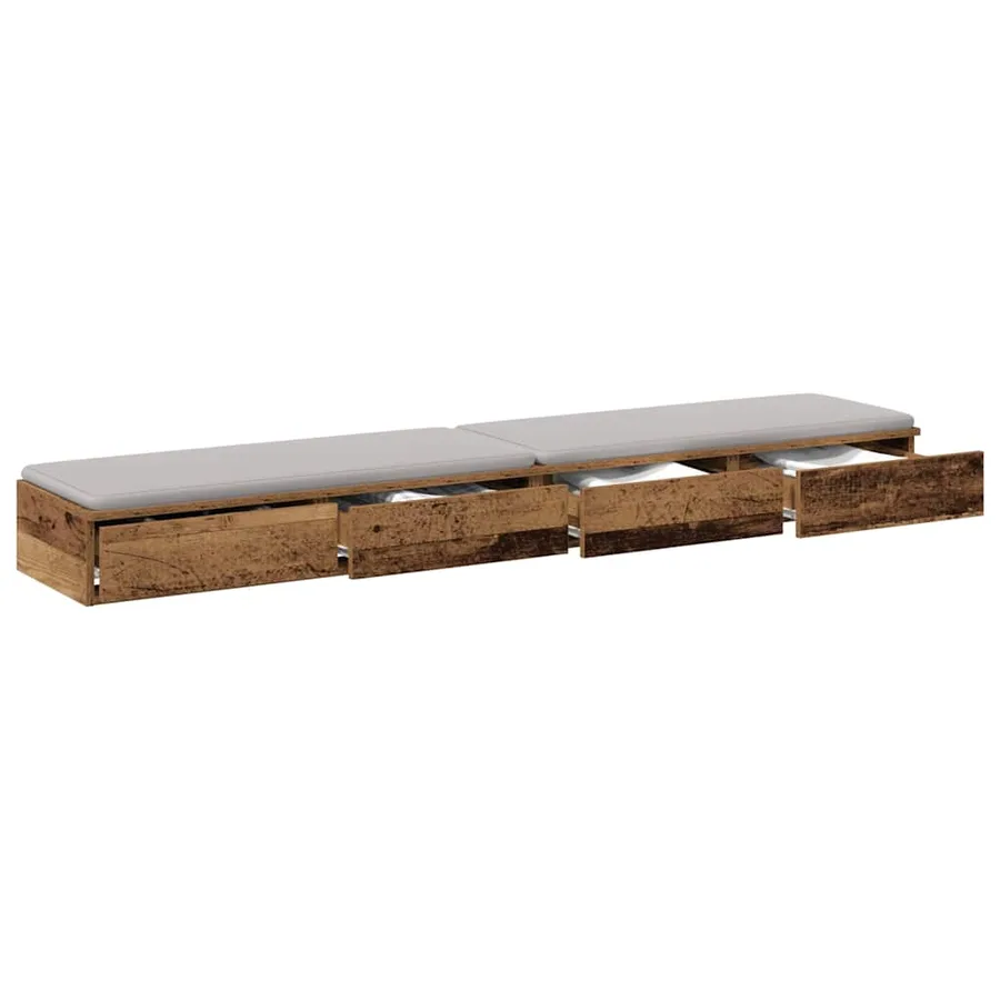 Tiroirs de lit avec tiroir Bois ancien 180 x 36,5 x 16,5 cm - 3