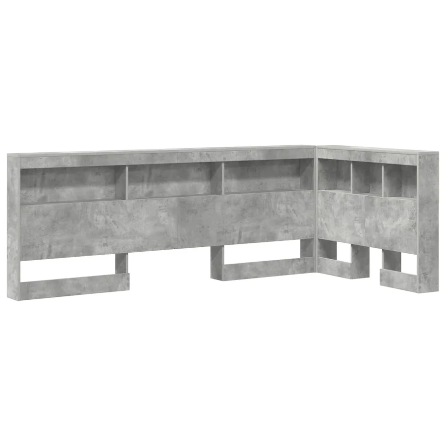 Tête de lit de rangement Gris béton 75 cm Bois d'ingénierie - 2