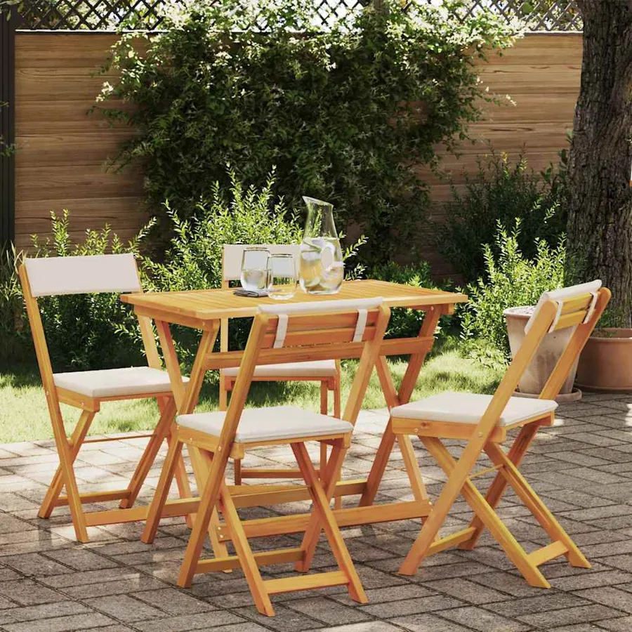Ensemble bistrot 5 pcs Huile Naturelle Bois d'Acacia Massif