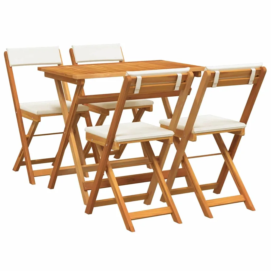 Ensemble bistrot 5 pcs Huile Naturelle Bois d'Acacia Massif - 2