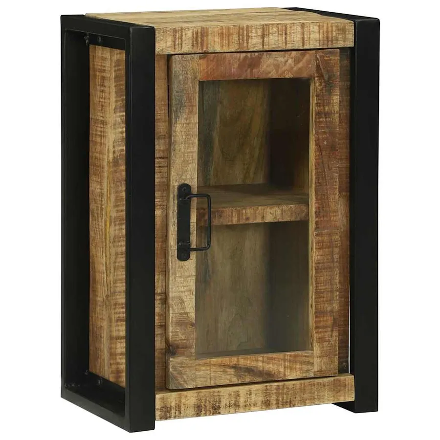 Armoire de salle de bain Marron Bois de mangue massif - 4