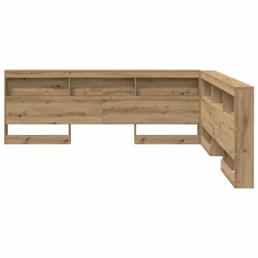Tête de lit de rangement Chêne artisanal Bois d'ingénierie - 6