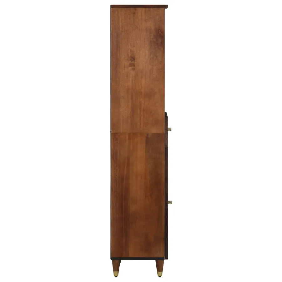 Armoire de salle de bain marron miel 38 x 33 x 160 cm - 4