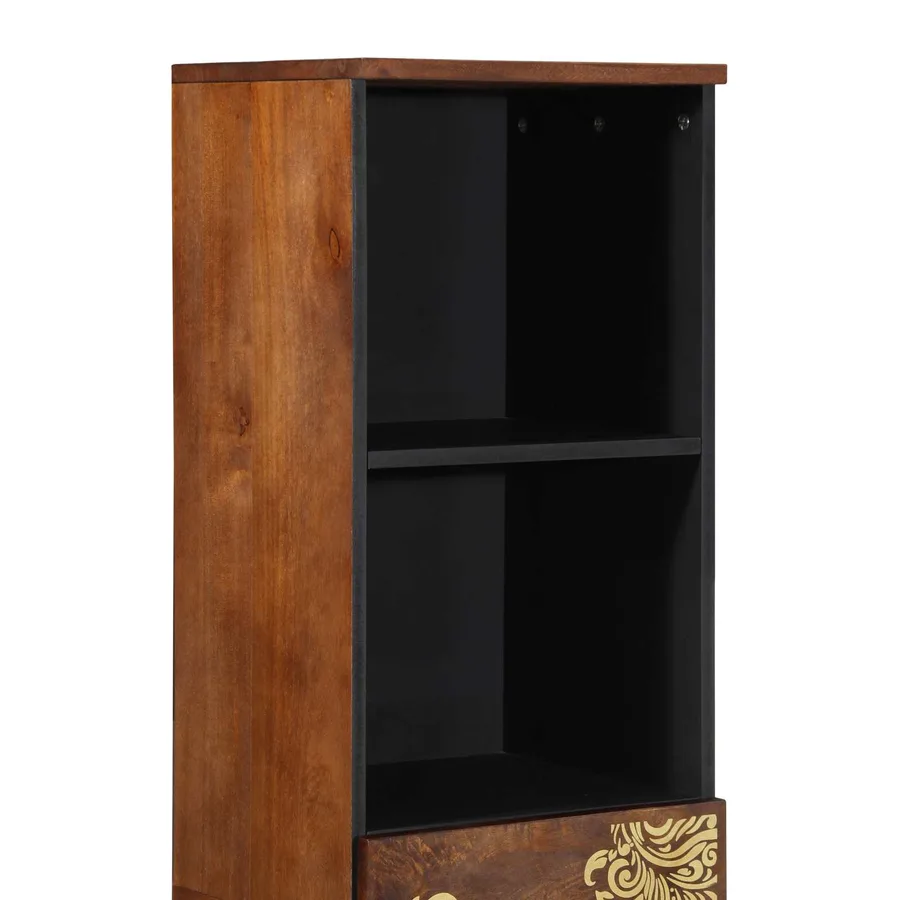 Armoire de salle de bain marron miel 38 x 33 x 160 cm - 6