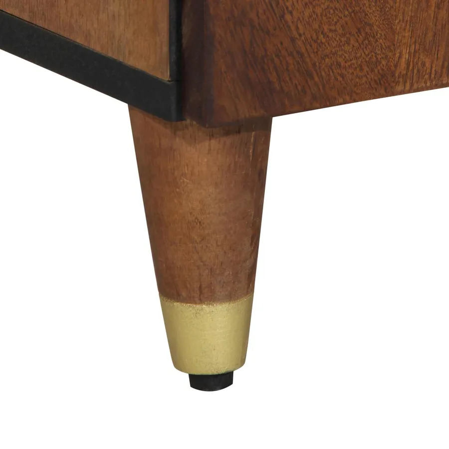 Armoire de salle de bain marron miel 38 x 33 x 160 cm - 8
