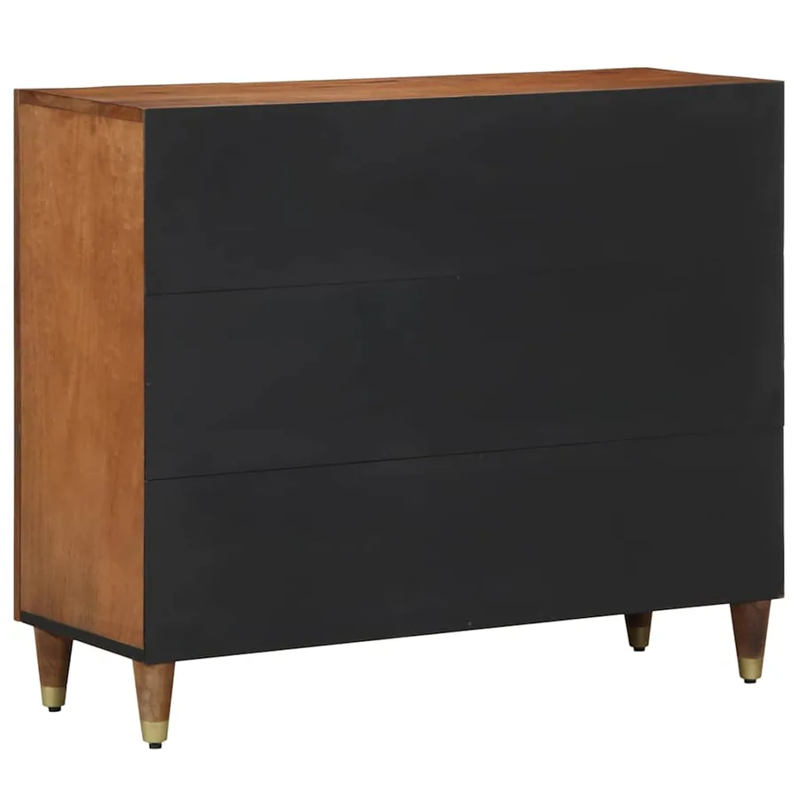 Buffet avec porte Marron 90 x 33 x 75 cm Bois de mangue massif - 5