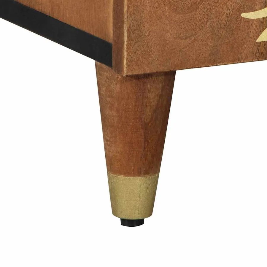 Buffet avec porte Marron 90 x 33 x 75 cm Bois de mangue massif - 8