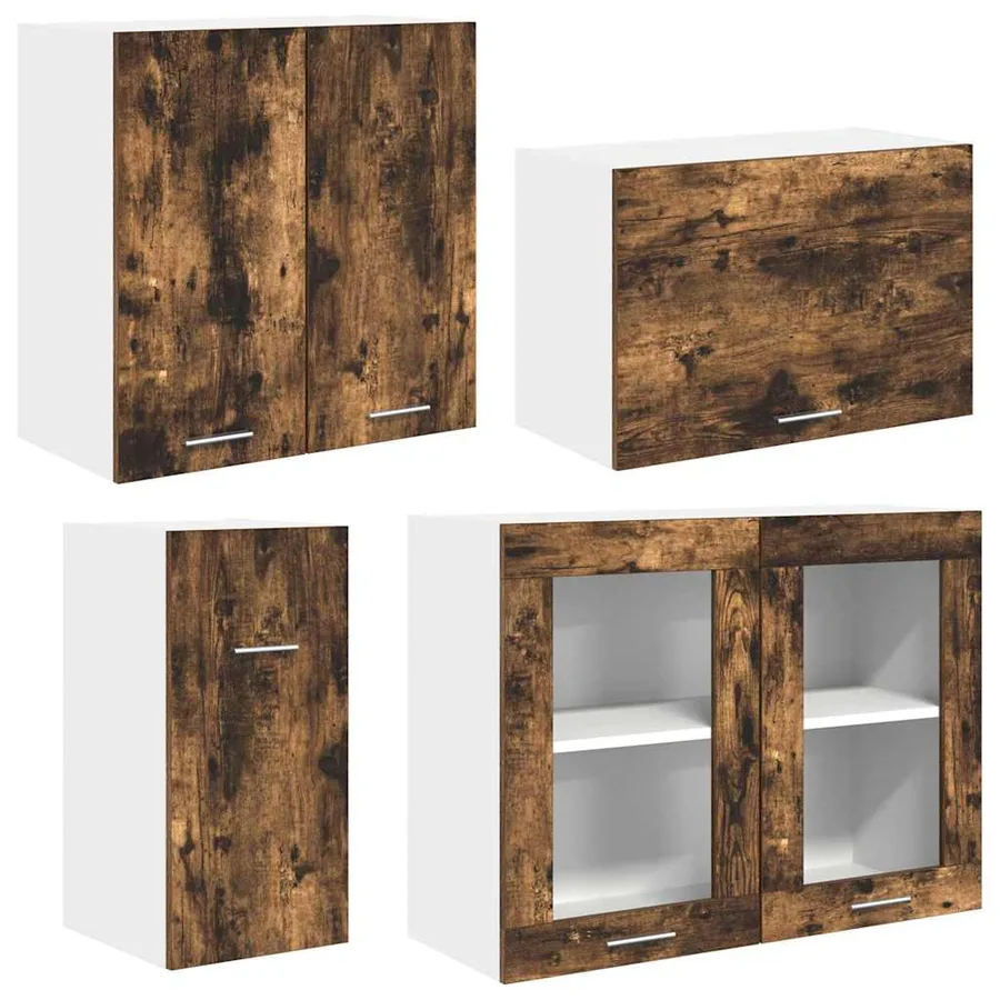 Ensemble de meubles de cuisine avec porte Lyon 8 pcs Chêne fumé - 5
