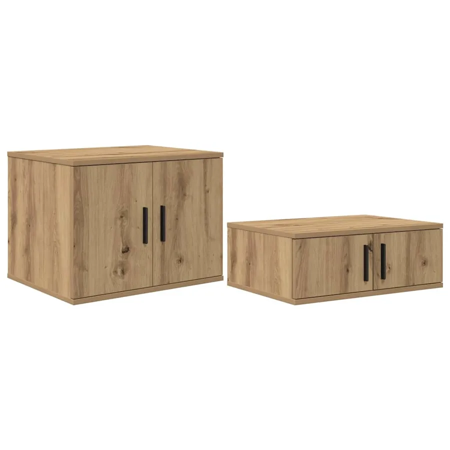 Cadre de lit avec rangement avec étagère Chêne artisanal 75 cm - 5