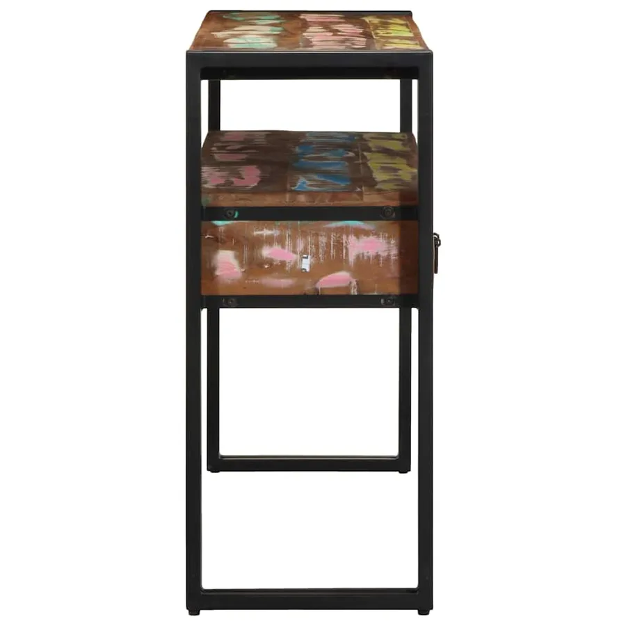 Table console Multicolore 120 x 33 x 75 cm Bois Recyclé Solide - 6