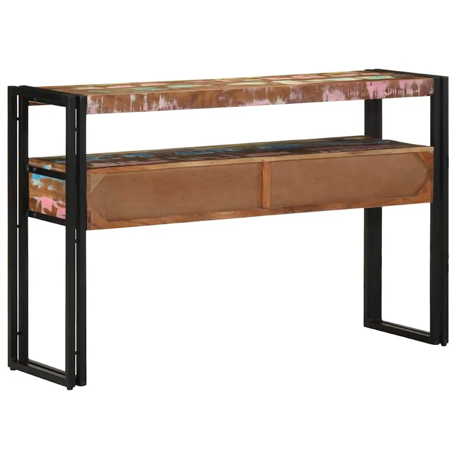 Table console Multicolore 120 x 33 x 75 cm Bois Recyclé Solide - 7