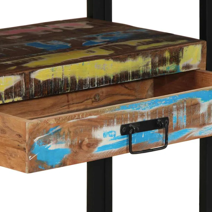 Table console Multicolore 120 x 33 x 75 cm Bois Recyclé Solide - 9