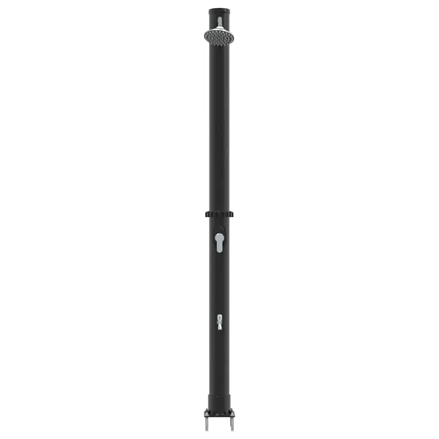 Douche solaire extérieure Noir 217 cm PVC et Aluminium - 5