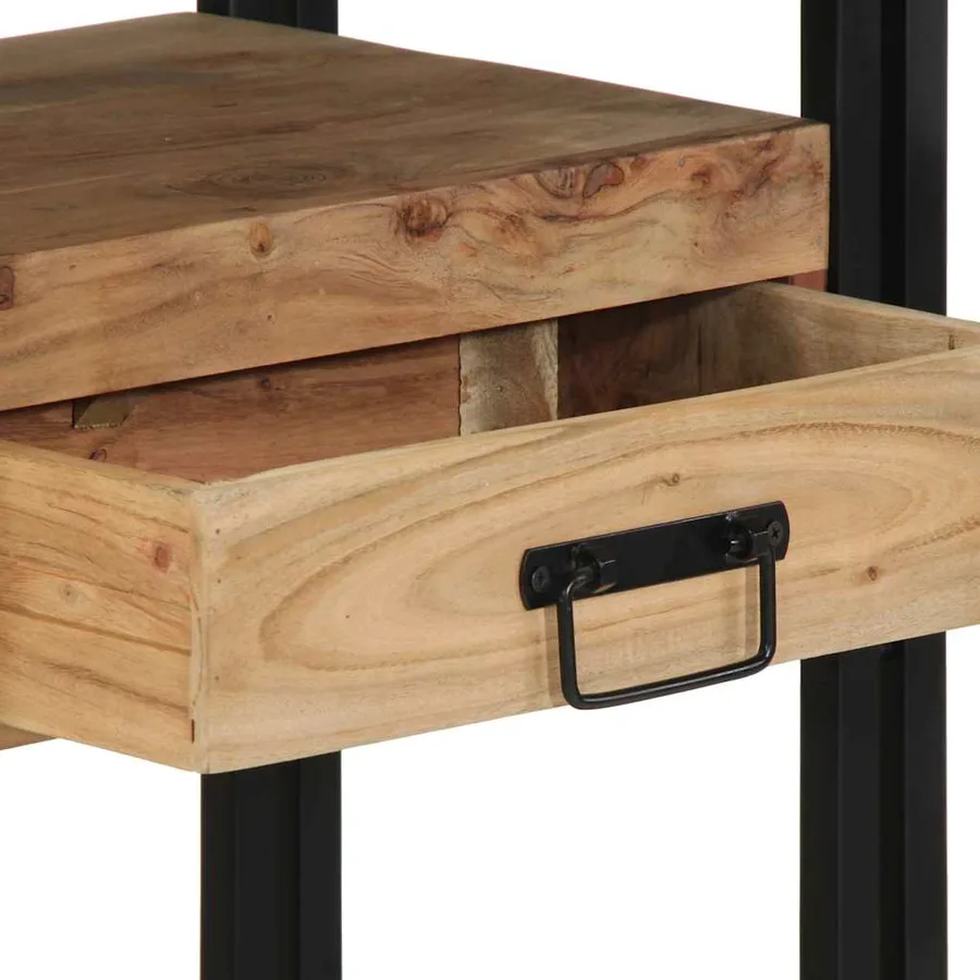 Table console Marron 90 x 33 x 75 cm Bois d'Acacia Massif - 9