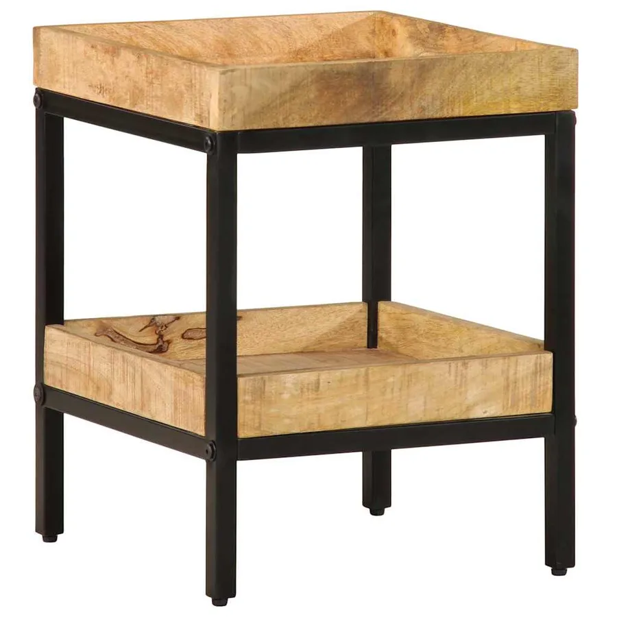 Table d'appoint Marron 35 x 35 x 45 cm Bois de mangue massif - 2