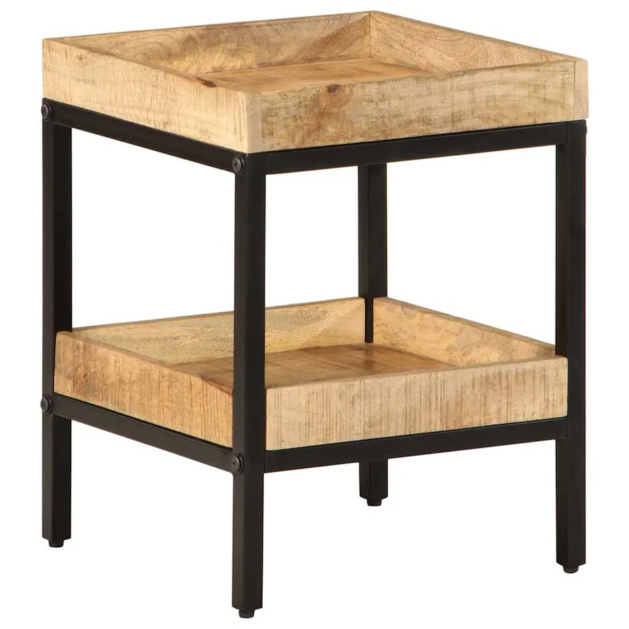 Table d'appoint Marron 35 x 35 x 45 cm Bois de mangue massif - 3