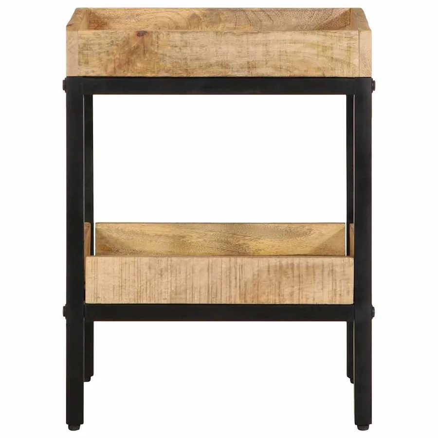 Table d'appoint Marron 35 x 35 x 45 cm Bois de mangue massif - 4