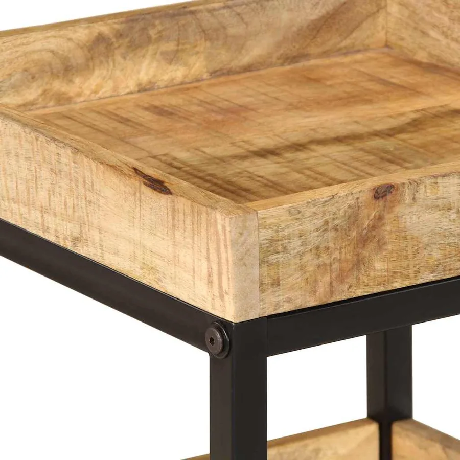Table d'appoint Marron 35 x 35 x 45 cm Bois de mangue massif - 5