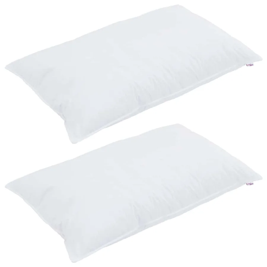 Oreiller avec oreiller 2 pcs Blanc 40 x 80 cm Coton - 3