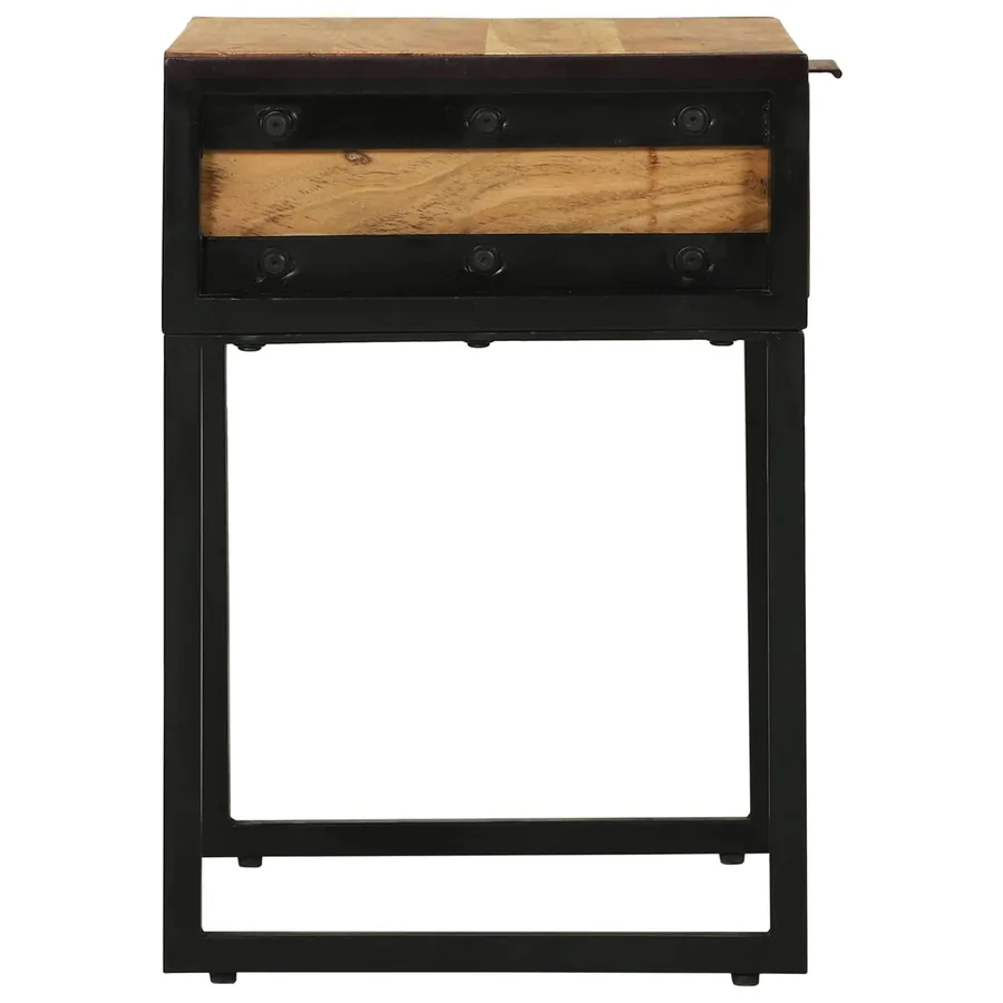 Table de chevet avec tiroir Marron 40 x 35 x 50 cm - 5