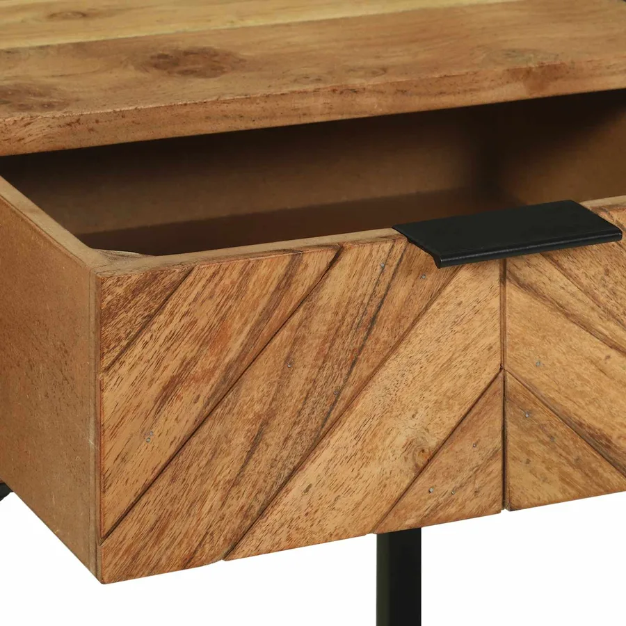 Table de chevet avec tiroir Marron 40 x 35 x 50 cm - 9
