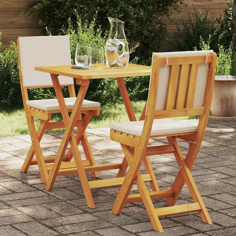 Ensemble bistrot 3 pcs Huile Naturelle Bois d'Acacia Massif
