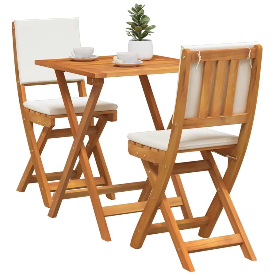 Ensemble bistrot 3 pcs Huile Naturelle Bois d'Acacia Massif - 3