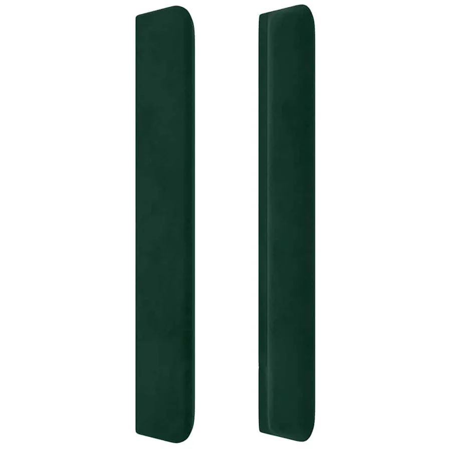Tête de lit avec oreilles Vert foncé 147x16x118/128 cm Velours - 4