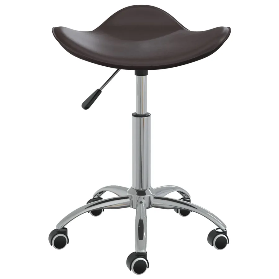 Chaise pivotante de salle à manger Marron Similicuir - 2