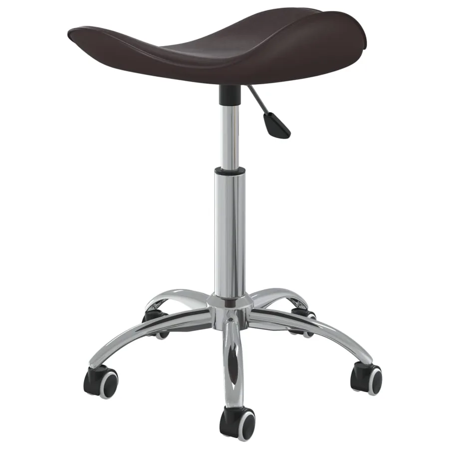 Chaise pivotante de salle à manger Marron Similicuir - 4