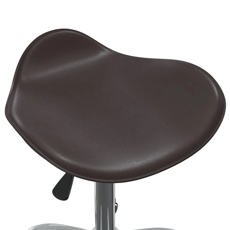 Chaise pivotante de salle à manger Marron Similicuir - 6