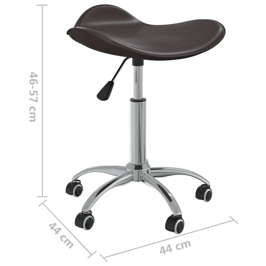 Chaise pivotante de salle à manger Marron Similicuir - 8