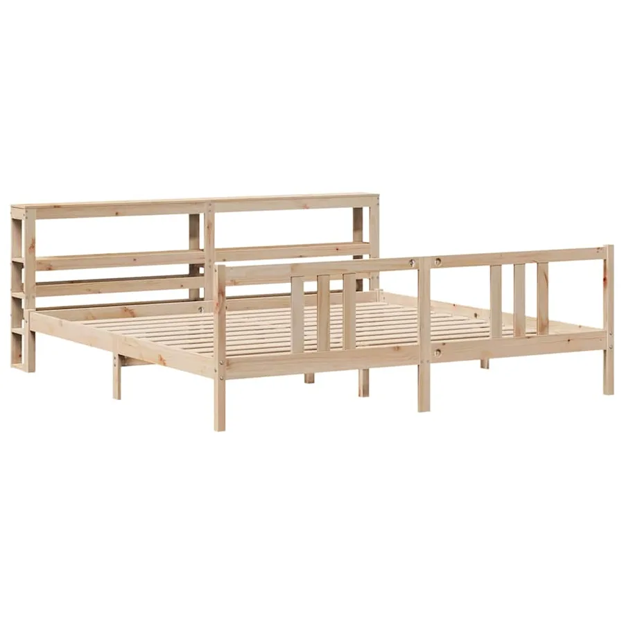 Cadre de lit avec tête de lit sans matelas 200x200 cm - 3