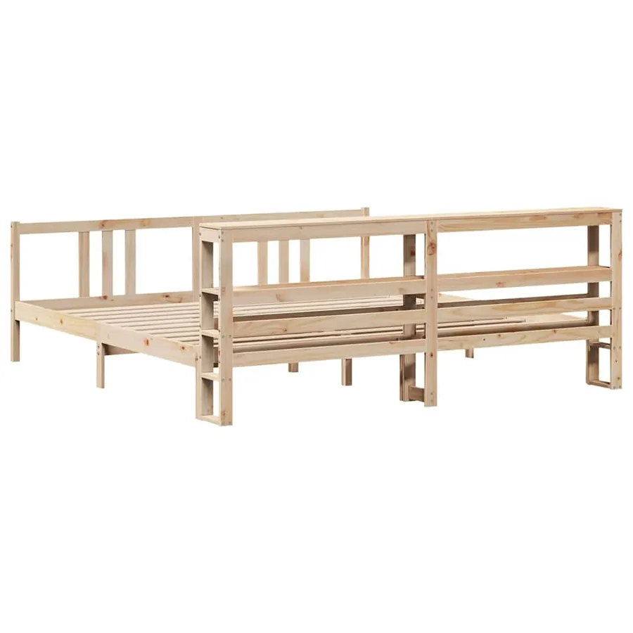 Cadre de lit avec tête de lit sans matelas 200x200 cm - 6