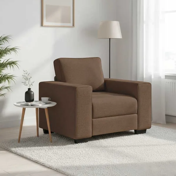 Fauteuil canapé marron 100x77x82 cm en tissu