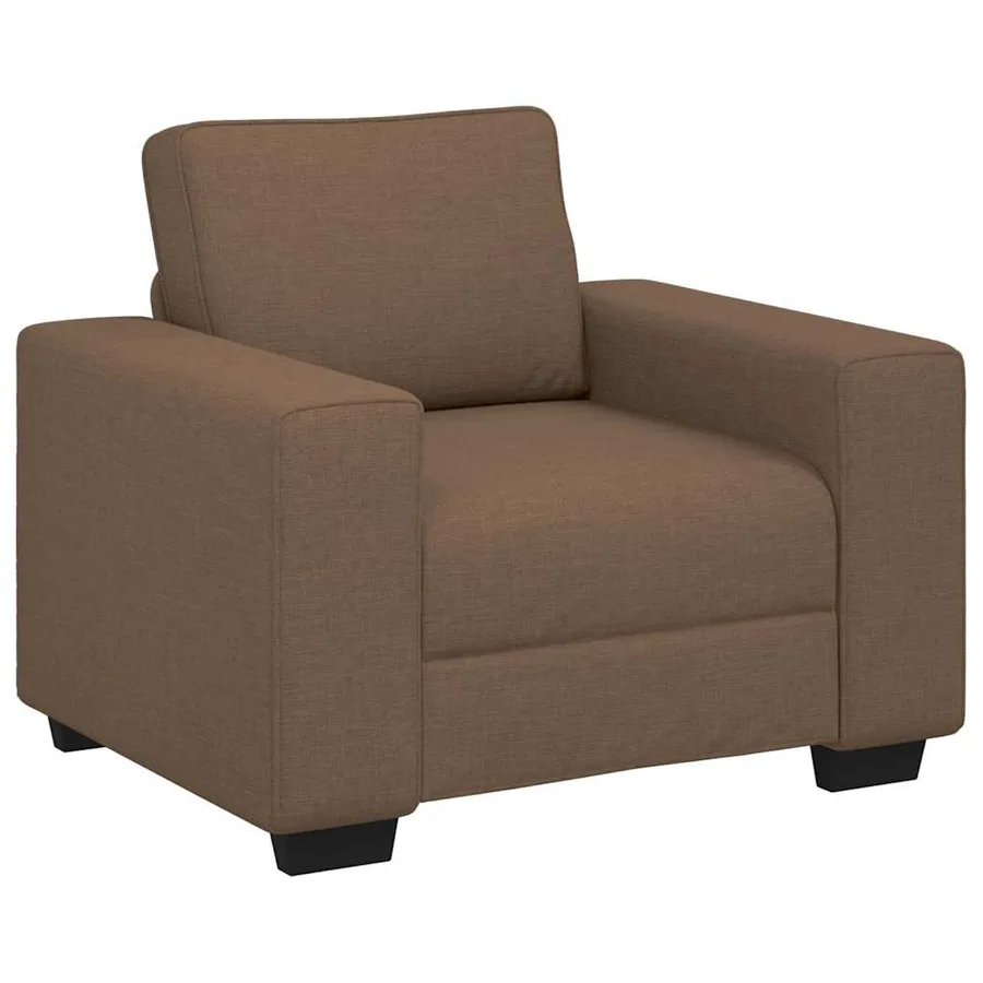 Fauteuil canapé marron 100x77x82 cm en tissu - 2