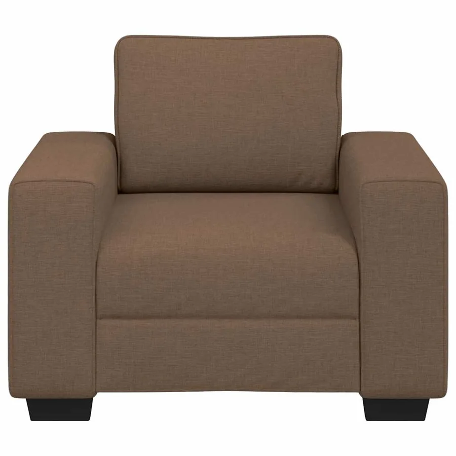 Fauteuil canapé marron 100x77x82 cm en tissu - 4