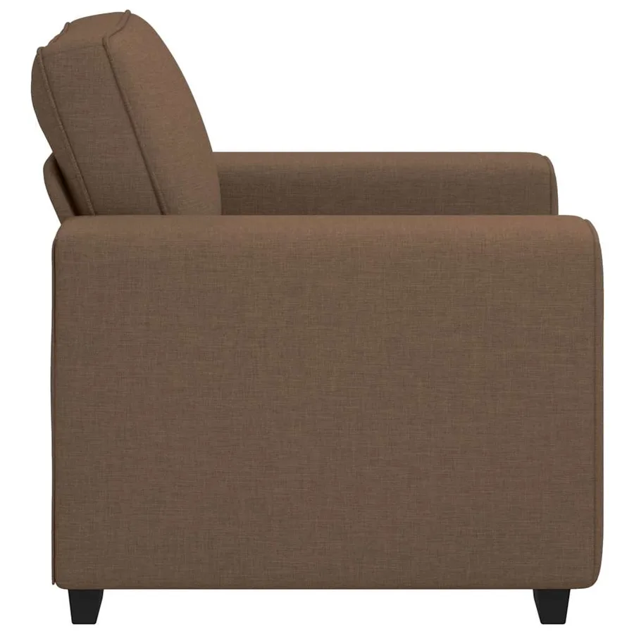 Fauteuil canapé marron 100x77x82 cm en tissu - 5