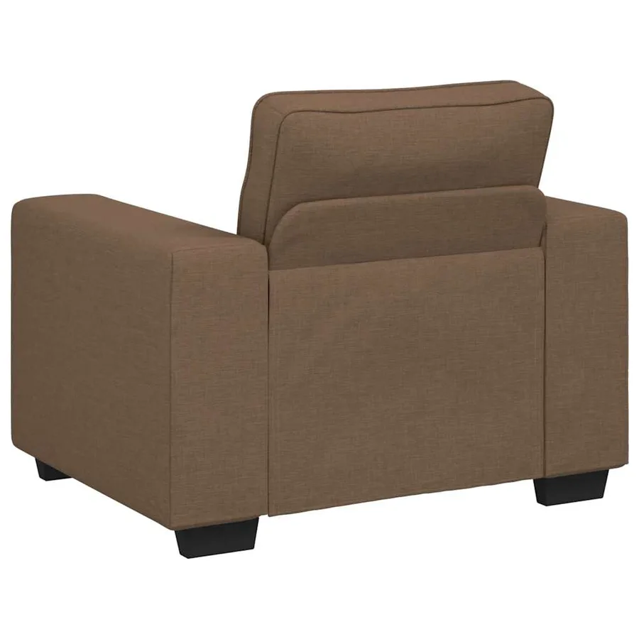 Fauteuil canapé marron 100x77x82 cm en tissu - 6