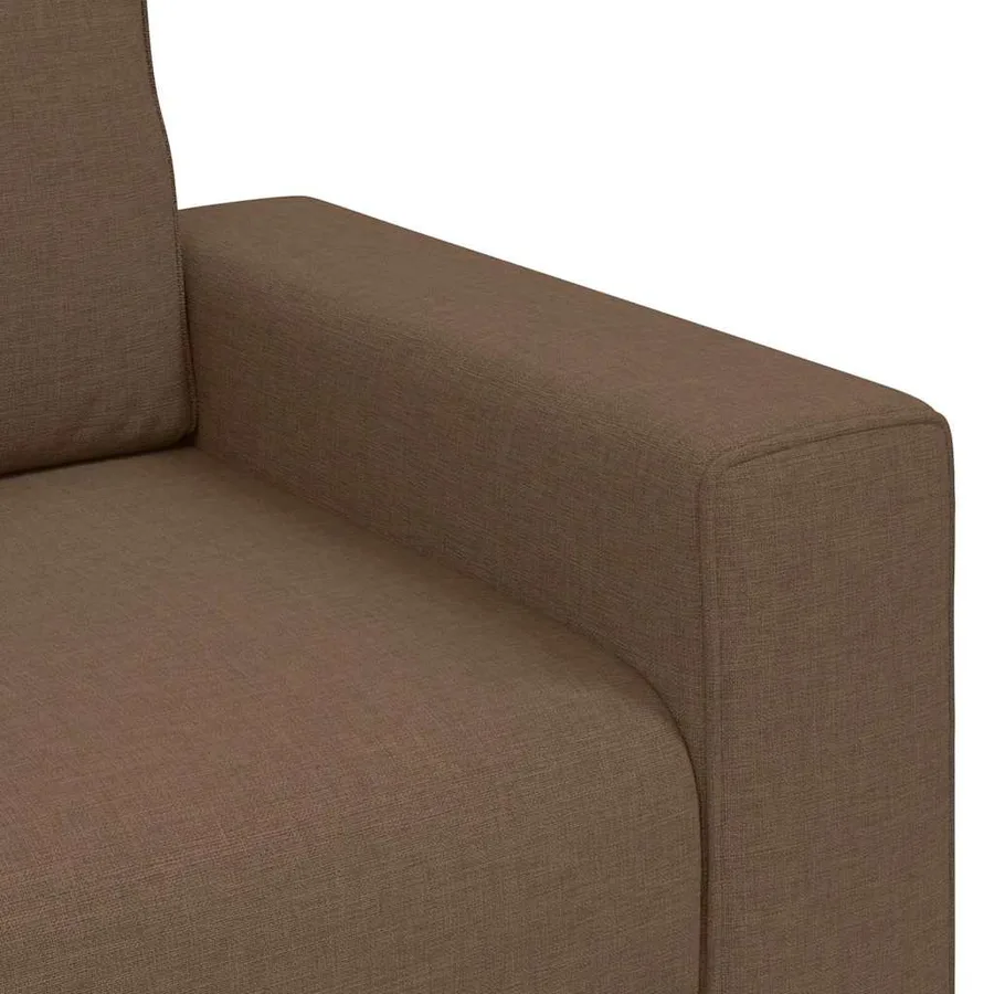 Fauteuil canapé marron 100x77x82 cm en tissu - 7