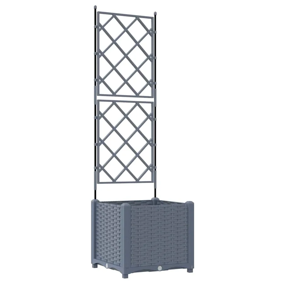 Cache-pot de jardin Gris clair 40 x 40 x 143 cm PP - 2