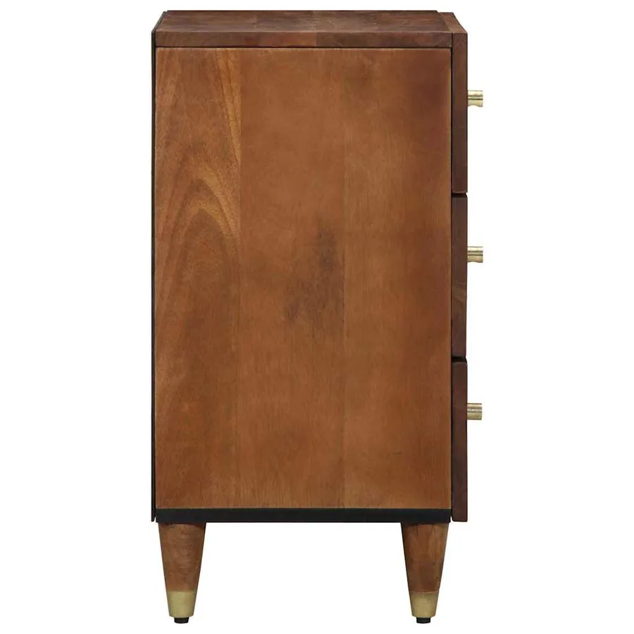 Cabinet de chevet avec tiroir Marron miel 50 x 33 x 62 cm - 4