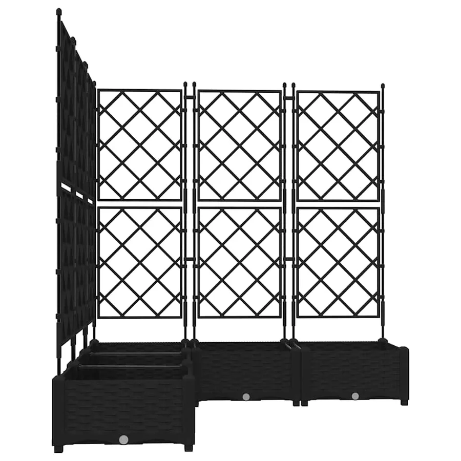 Cache-pot de jardin 5 pc Noir 120 x 120 x 125,5 cm PP - 5