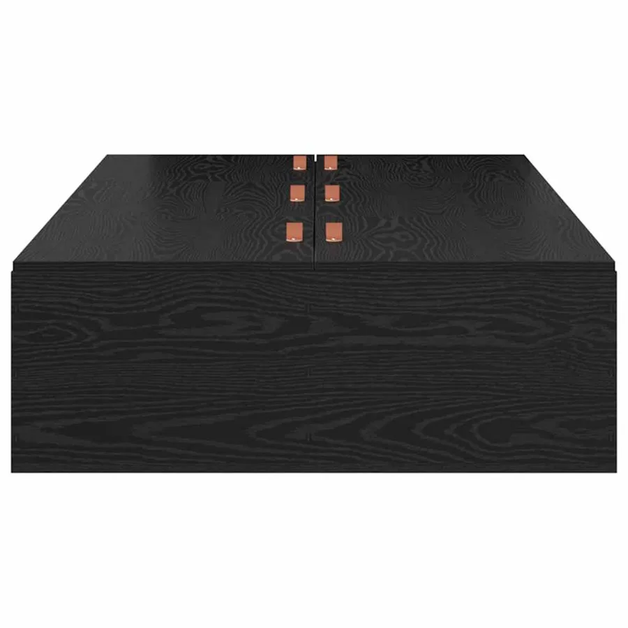 Cadre de lit avec rangement Chêne noir 80 x 200 cm - 6