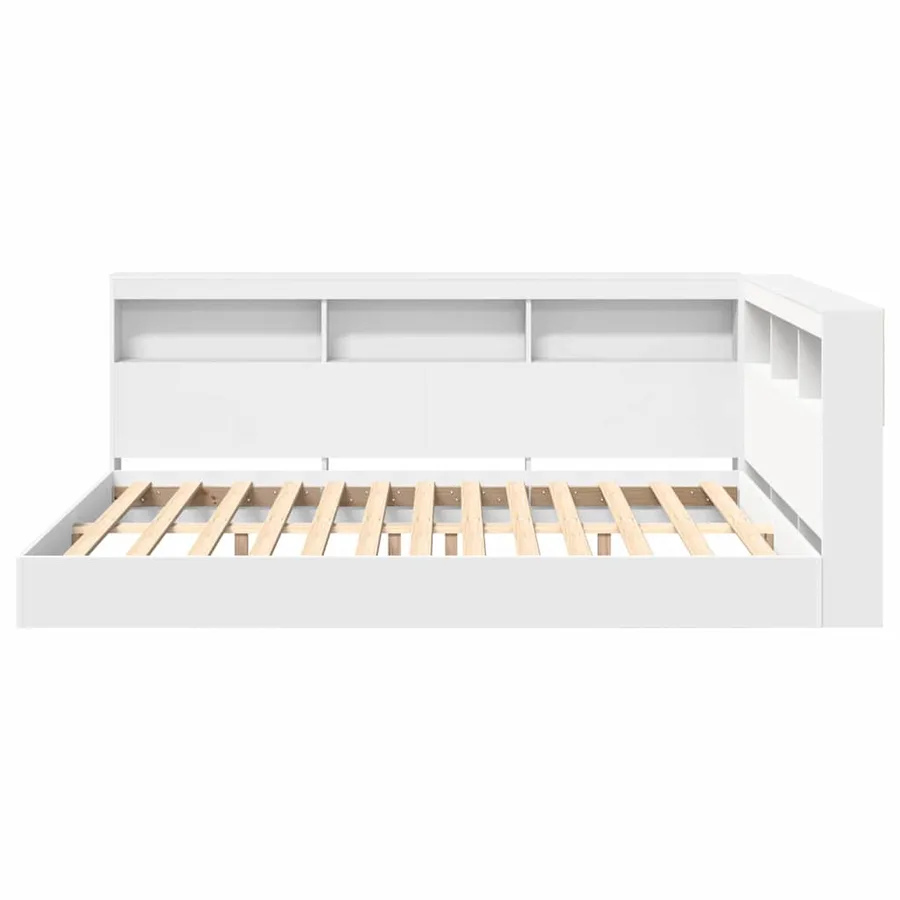 Lit Bibliothèque Blanc 150 x 200 cm Bois d'ingénierie - 6