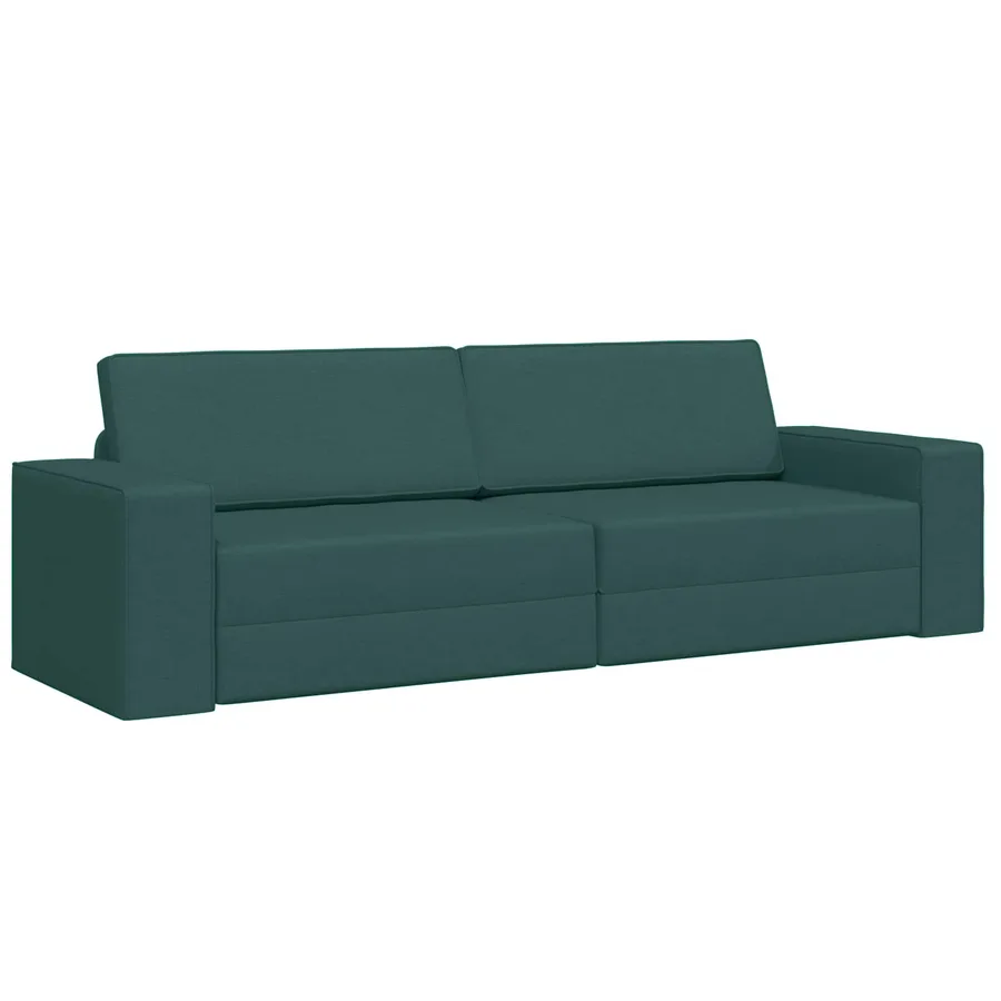 Canapé-Lit Vert foncé 245 x 78 x 77 cm tissu - 2