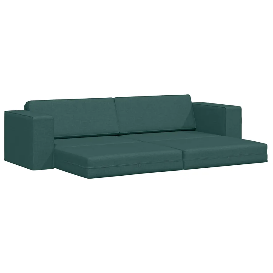 Canapé-Lit Vert foncé 245 x 78 x 77 cm tissu - 4
