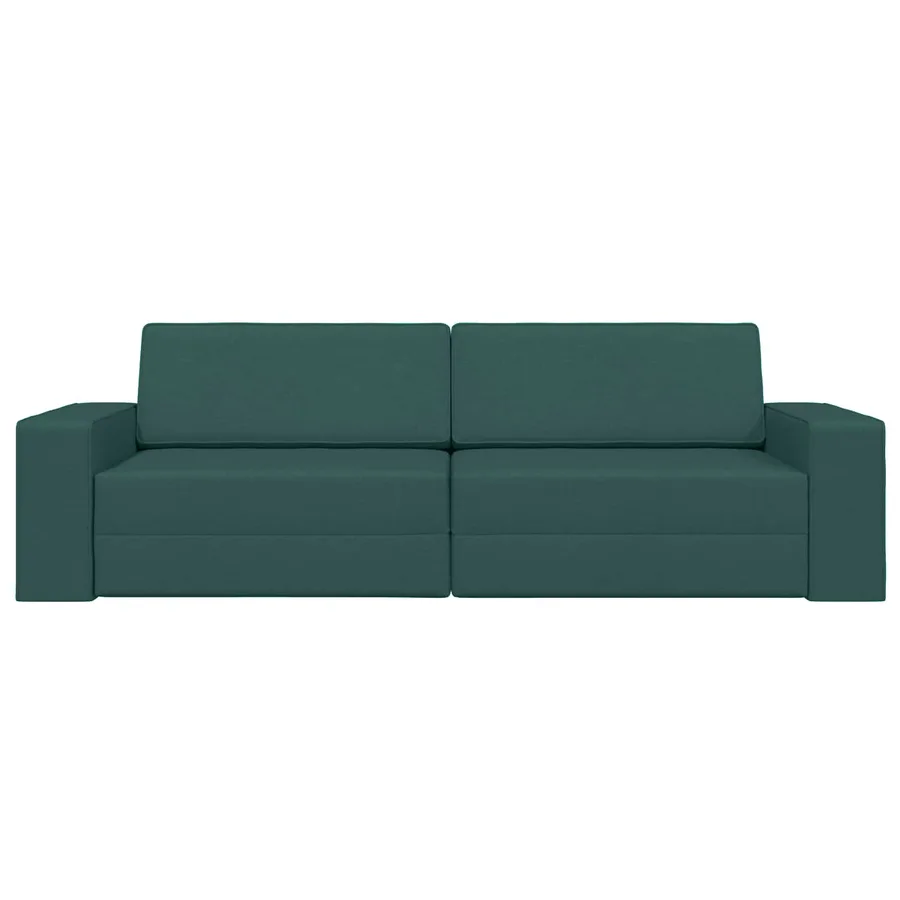 Canapé-Lit Vert foncé 245 x 78 x 77 cm tissu - 5