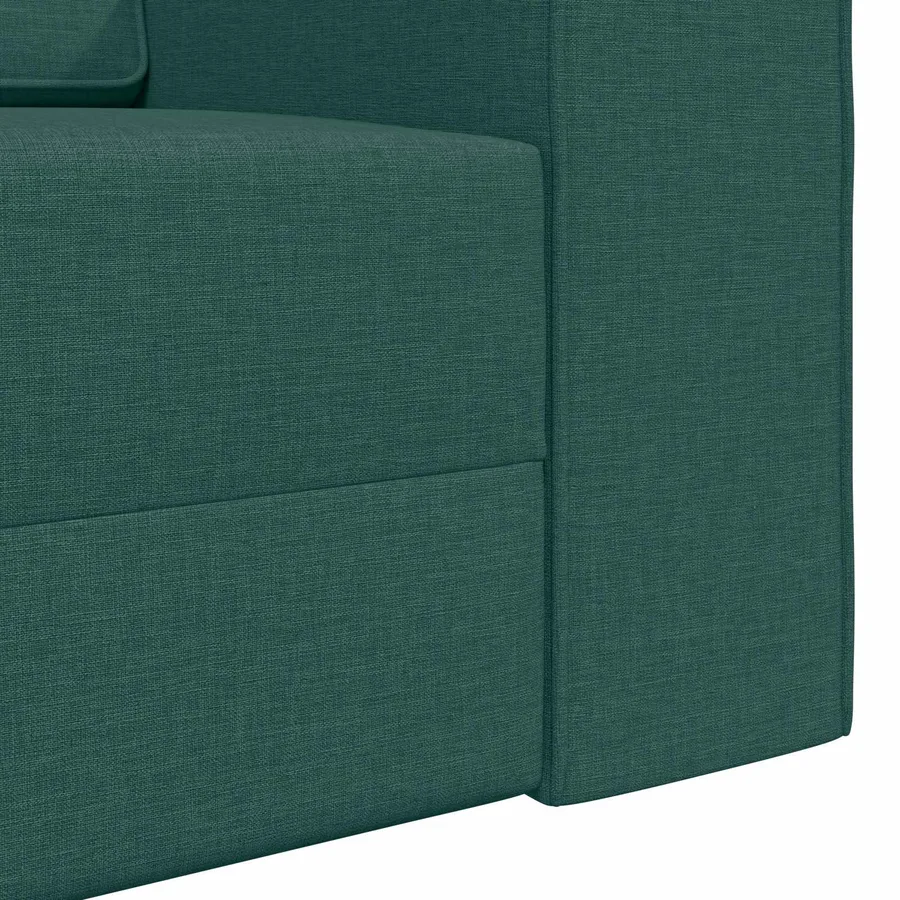 Canapé-Lit Vert foncé 245 x 78 x 77 cm tissu - 9