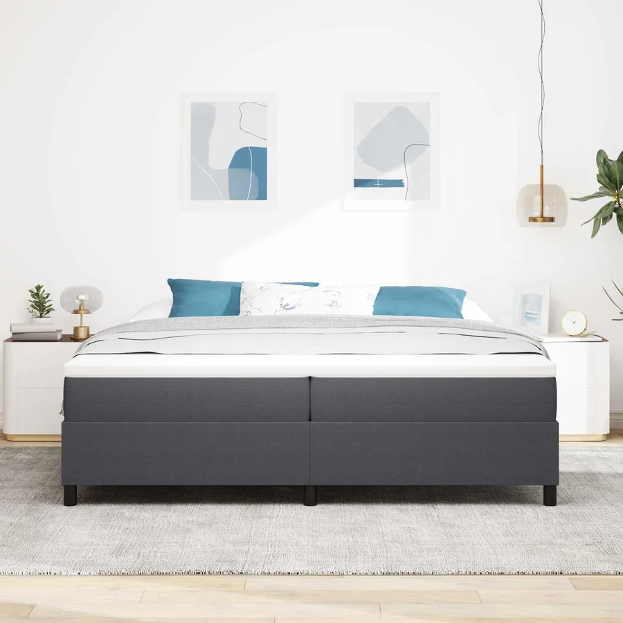 Cadre de lit plateforme Gris foncé 200 x 200 cm - 3